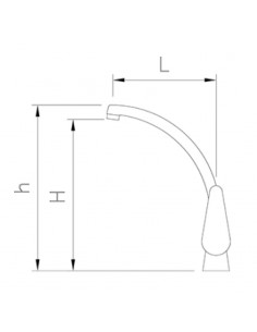 Grifo monomando caño alto para fregadero de Fricosmos 2