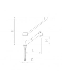 Grifo monomando de codo con ducha extensible de Fricosmos 2