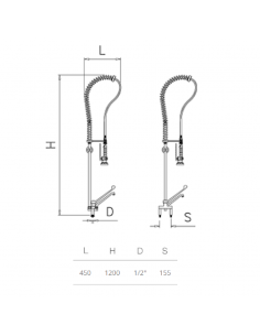 Grifo ducha doble entrada serie Monoblock de Fricosmos 2