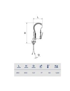 Grifo ducha extra-bajo serie Monoblock de Fricosmos 2