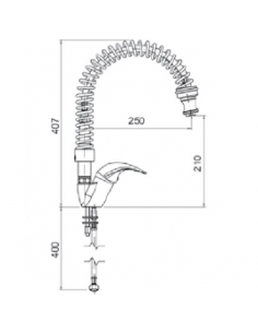Grifo mezclador monomando espiral de Distform 2