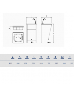 Lavamanos con doble pedal de pie de Fricosmos 2