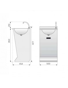 Lavamanos de pie LP-54 de Edenox 2