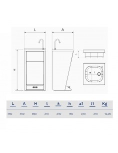 Lavamanos con doble pulsador de Fricosmos 2