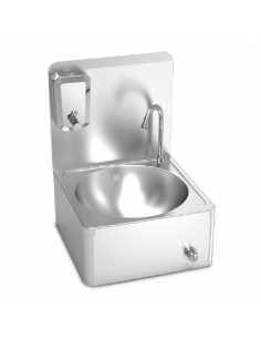 Lavamanos mural de rodilla con dispensador de jabón de...