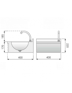 Lavamanos mural LM-44 de Edenox 2