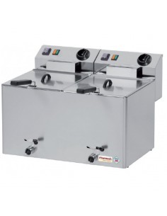 Freidora eléctrica doble FES-8+8LG TRI de Savemah
