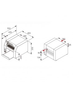 Tostadora eléctrica de cinta TPC-40 de Edenox 2
