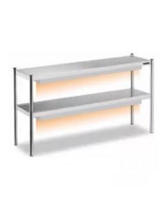 Estantes de sobremesa dobles con luz y calor de Distform