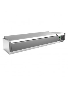 Vitrina 5 cubetas GN1/3 + 1 cubeta GN1/2 con tapa de...