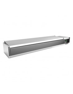 Vitrina 9 cubetas GN1/3 con tapa de ClimaHostelería