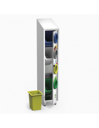 Contenedor de reciclaje vertical de Fricosmos