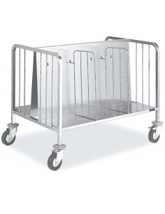 Carro doble de stock y transporte de platos de Distform