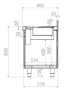 Mueble coctelero de 1200 mm de Ideacer 2