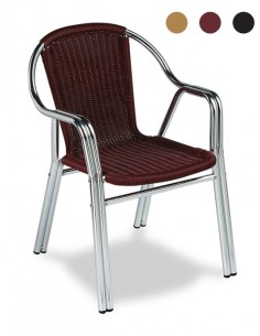 Sillón de aluminio y médula sintética M284 de Muebles Romero