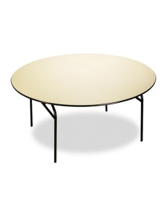 Mesa plegable redonda de tubo acerado M312 de M. Romero