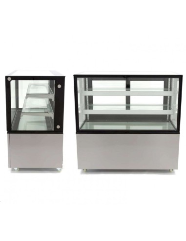 Vitrina Refrigerada Total Cristal Recto 300 L Pekín XC900Z Inox Ventilada con LED de ClimaHostelería