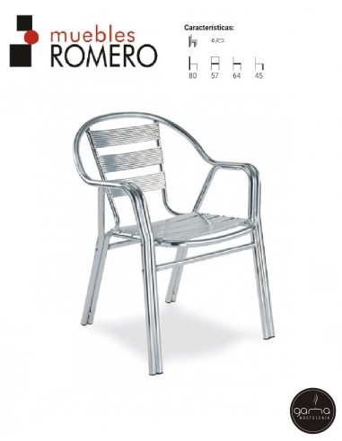 Sillón de aluminio M294 de Muebles Romero