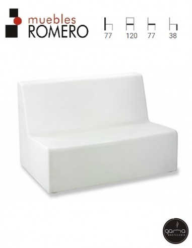 Sofá biplaza de polietileno de Muebles Romero M8602