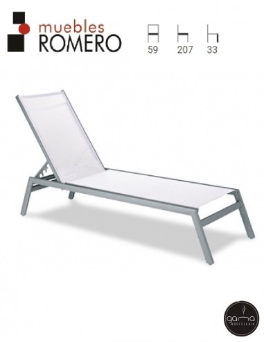 Tumbona de aluminio M803 de Muebles Romero