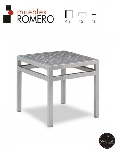 Mesa baja de aluminio M308 de Muebles Romero