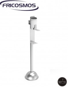 Columna con dosificador de gel hidroalcohólico a codo de...