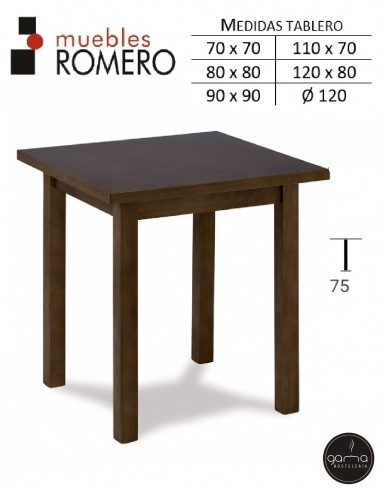 Mesa de madera de pino barnizado M17 N de M. Romero