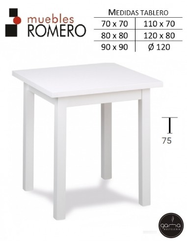 Mesa de madera de pino barnizado M17 B de M. Romero