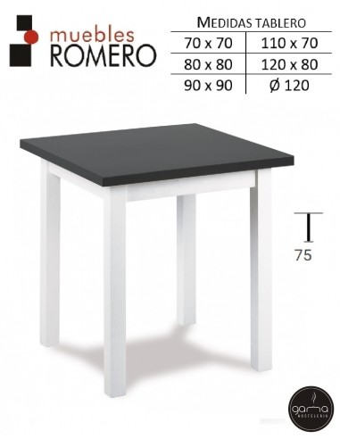 Mesa de madera de pino barnizado M17 BA de M. Romero
