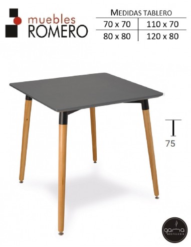 Mesa de madera de haya M3050 A de M. Romero
