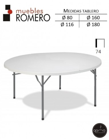 Mesa plegable redonda M311 de M. Romero