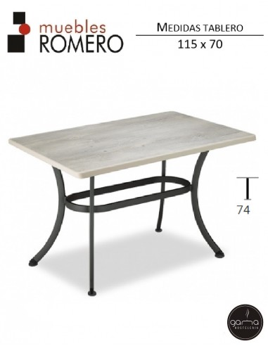 Mesa de aluminio con tablero Sevelit M437 de M. Romero