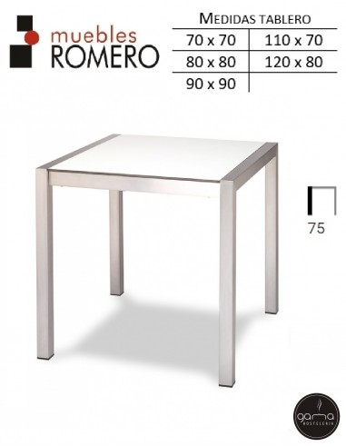 Mesa de aluminio con tablero Compact M440 B de M. Romero