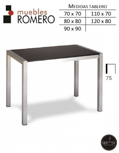 Mesa de aluminio con tablero Compact M440 P de M. Romero
