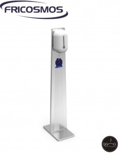 Columna inox de desinfección para gel hidroalcohólico de...